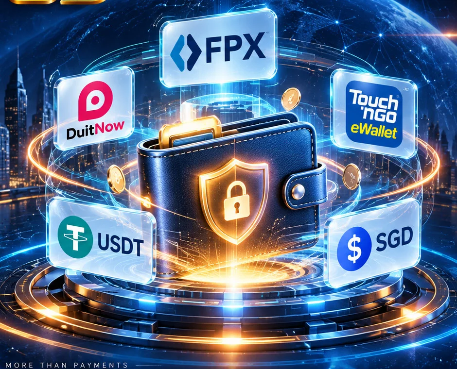 G9 支付方式:FPX、DuitNow、Touch 'n Go eWallet、USDT、SGD